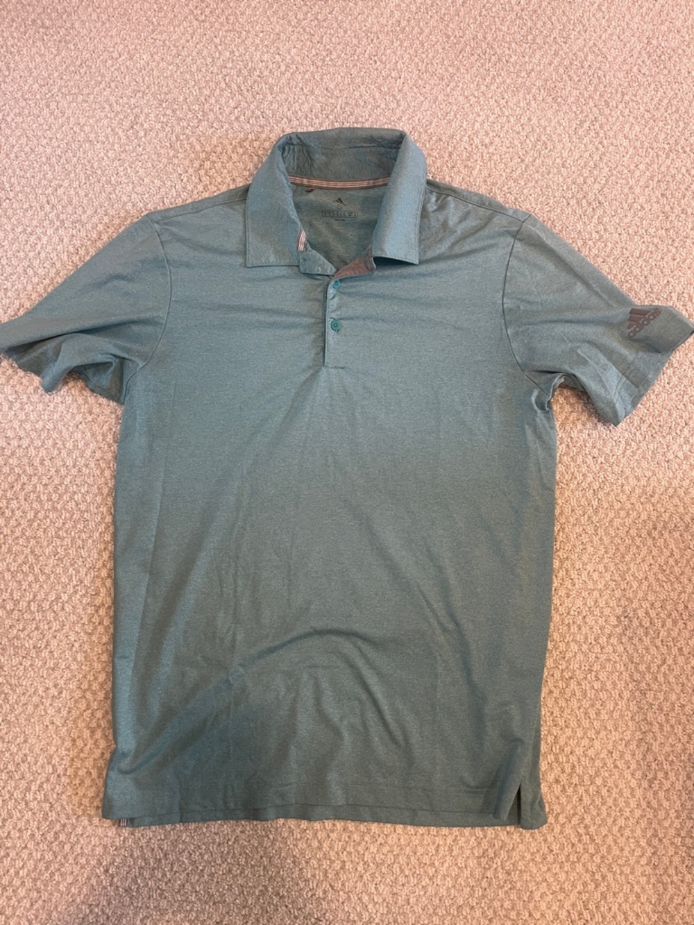 adidas Men's Teal-Green Polo Shirt